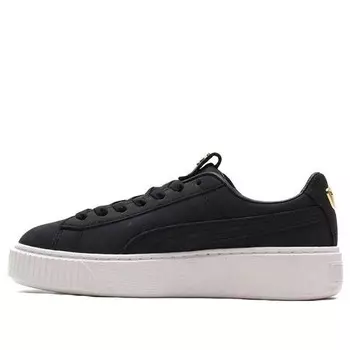 Кроссовки platform premium logo 'black white' Puma, черный