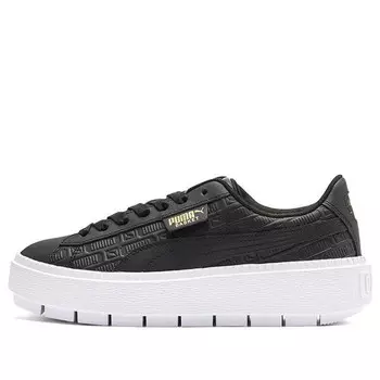 Кроссовки platform trace 'black white' Puma, черный