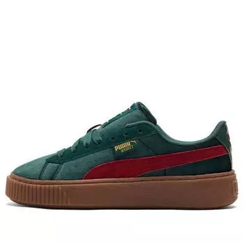 Кроссовки platform velvet sneakers green Puma, зеленый