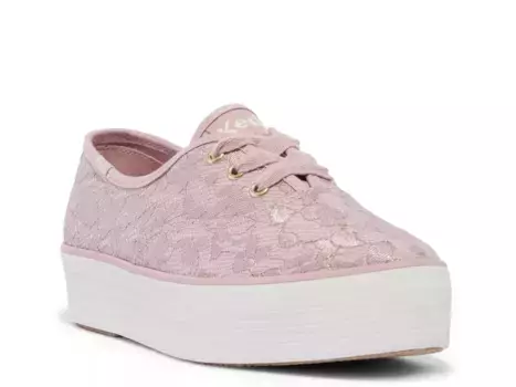 Кроссовки Platform - женские Keds, Light Pink/Gold Metallic