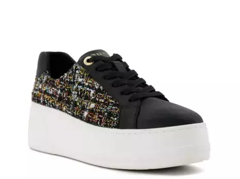Кроссовки платформы Episode - женские Dune London, Black/Multicolor Fabric