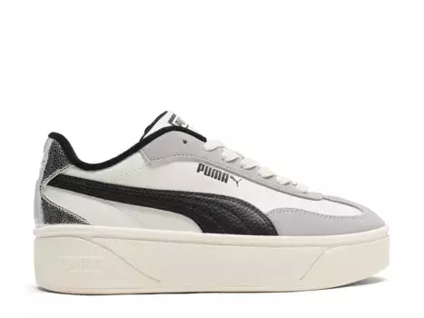 Кроссовки платформы - женские Puma, White/Grey/Black