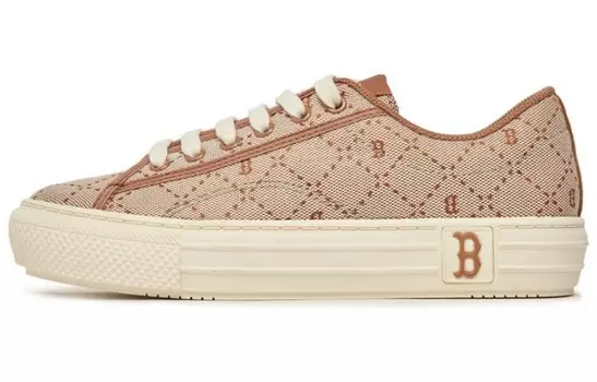 Кроссовки Playball Canvas унисекс с низким верхом коричневого цвета/метр Mlb