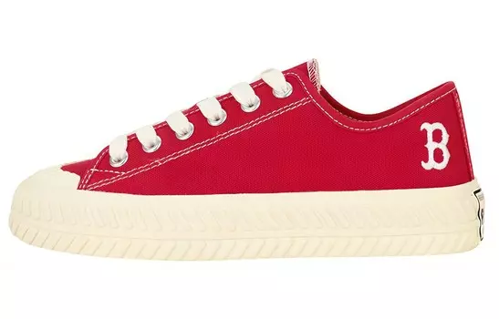 Кроссовки Playball Canvas унисекс с низким верхом, красные Mlb