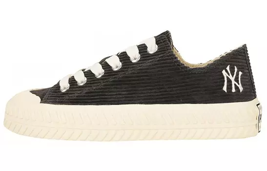 Кроссовки Playball Canvas унисекс с низким верхом черного цвета Mlb