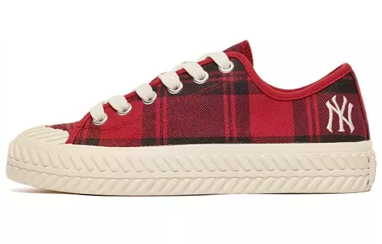 Кроссовки Playball Canvas унисекс с низким верхом, красные Mlb