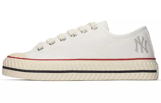 Кроссовки Playball Canvas унисекс с низким верхом белого цвета Mlb