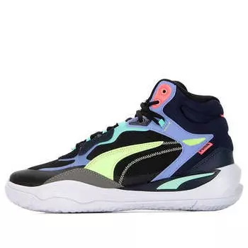 Кроссовки playmaker pro mid 'black multicolor' Puma, черный