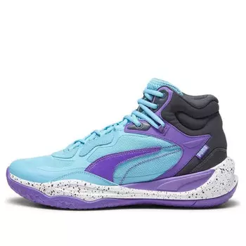 Кроссовки playmaker pro mid 'purple glimmer bright aqua' Puma, фиолетовый