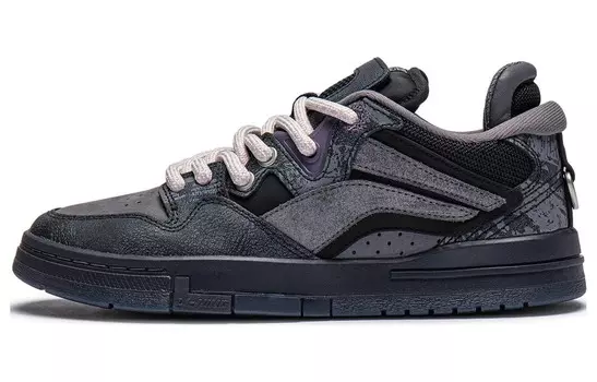 Кроссовки Pleasures X LiNing Skateboarding Shoes Women's Low-top, черный