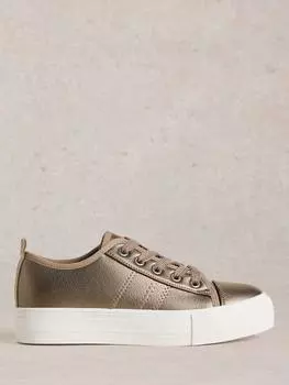 Кроссовки плоской формы pippa canvas White Stuff, цвет Pewter