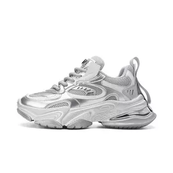 Кроссовки PMT Nirvana Series Chunky Sneakers Unisex Low-top Silver/Grey, серебряный