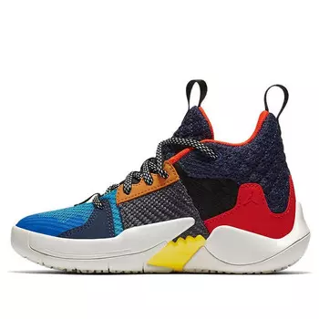 Кроссовки почему бы и нет 0.2 красные Air Jordan, синий