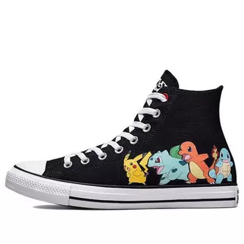 Кроссовки pokemon x chuck taylor all star high 'first partners' Converse, черный