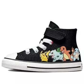 Кроссовки pokemon x chuck taylor all star high td 'first partners' Converse, черный