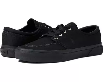 Кроссовки Polo Ralph Lauren Faxon X Low-Top Canvas Sneaker, цвет Black/Black