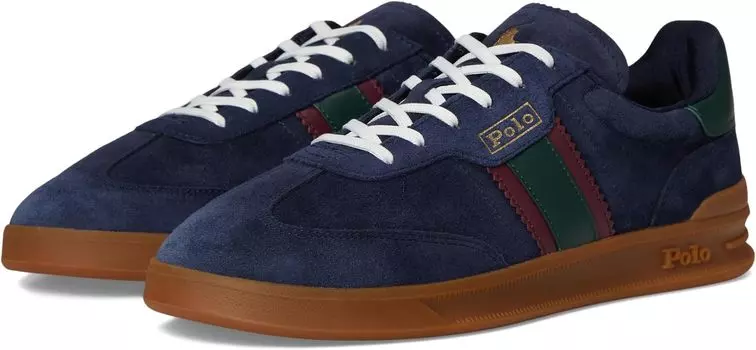 Кроссовки Polo Ralph Lauren Heritage Aera Suede Sneakers, цвет Navy/Wine/Forest