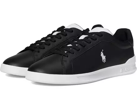 Кроссовки Polo Ralph Lauren Heritage Court II Leather Sneakers, черный/белый