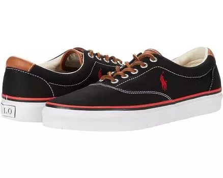 Кроссовки Polo Ralph Lauren Keaton-Pony Sneaker, цвет Black/RL2000 Red