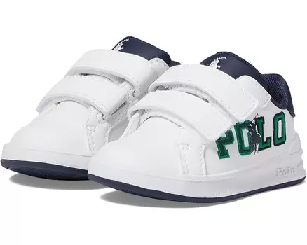 Кроссовки Polo Ralph Lauren Kids Heritage Court II Graphic EZ, цвет White/Navy/Green