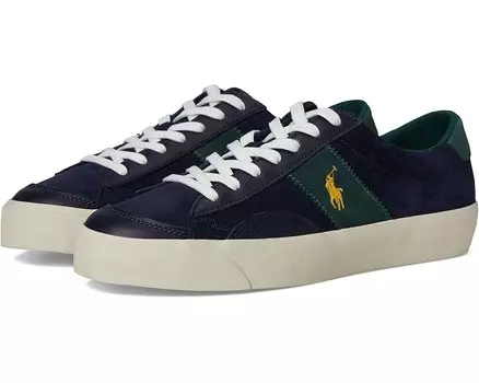 Кроссовки Polo Ralph Lauren Suede Leather-Sayer Sport-Sneakers-Low Top Lace, цвет Navy/Forest