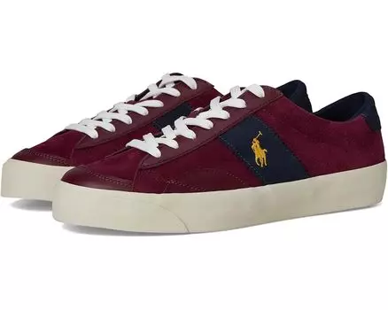 Кроссовки Polo Ralph Lauren Suede Leather-Sayer Sport-Sneakers-Low Top Lace, цвет Wine/Navy
