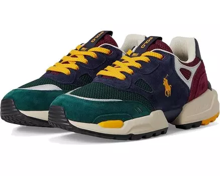 Кроссовки Polo Ralph Lauren Suede Mesh-Polo Jgr Pp-Sneakers-Low Top Lace, цвет Collegiate Color/Blockblock
