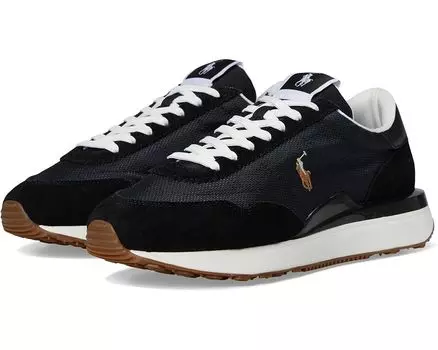Кроссовки Polo Ralph Lauren Train 89 Suede-Paneled Sneakers, цвет Black/Multi Pp