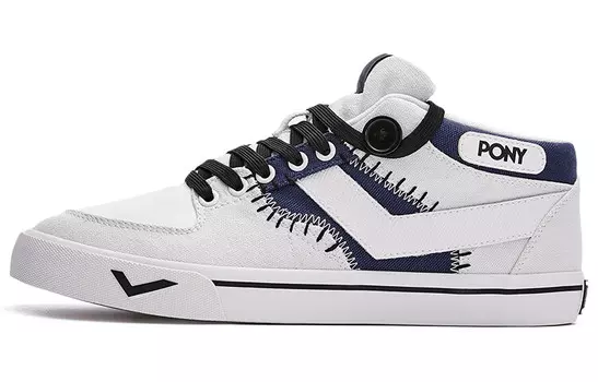 Кроссовки PONY Atop Skateboarding Shoes Men Low-top Navy/White, темно-синий