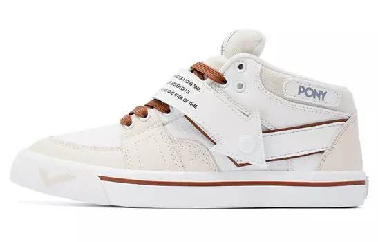 Кроссовки PONY Atop Skateboarding Shoes Unisex Low-top Beige, цвет Off-white