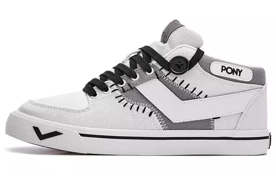 Кроссовки PONY Atop Skateboarding Shoes Women's Low-top Gray, серый