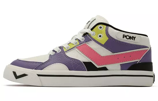 Кроссовки PONY Atop Skateboarding Shoes Women's Low-top White, фиолетовый