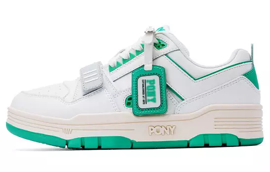 Кроссовки PONY Reverse Skateboarding Shoes Unisex Low-top Green, зеленый