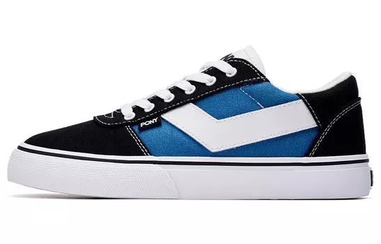 Кроссовки PONY Skate Skateboarding Shoes Unisex Low-top Black/Blue, черный