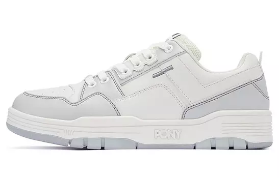 Кроссовки PONY Skateboarding Shoes Unisex Low-top Gray, серый