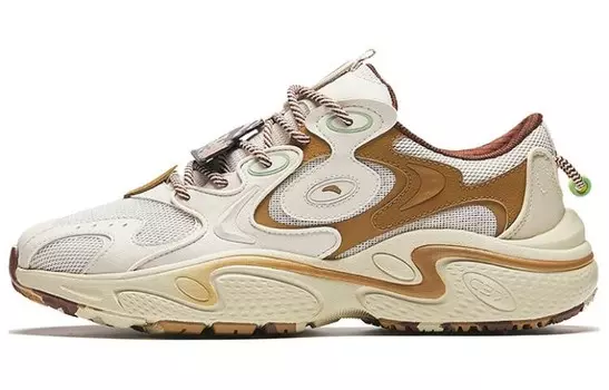Кроссовки Pop Mart X ANTA Stars Chunky Sneakers Men Low-top Grey Brown Yellow, желтый