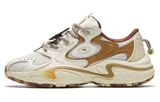 Кроссовки Pop Mart X ANTA Stars Chunky Sneakers Women's Low-top Grey Brown Yellow, желтый