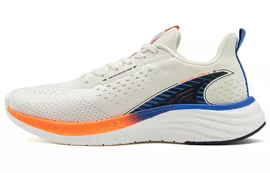 Кроссовки Popping Foam для бега мужские с низким верхом Feather White/Twilight Blue/Orange 361°