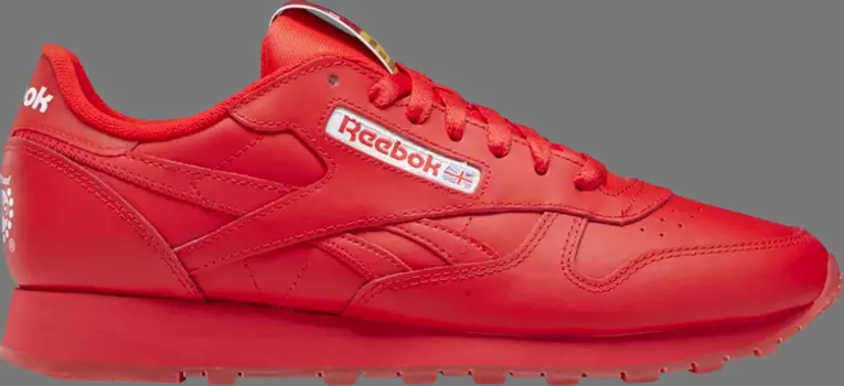 Кроссовки popsicle x classic leather 'instinct red' Reebok, красный