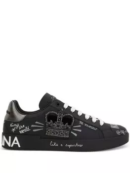Кроссовки Портофино Dolce & Gabbana, черный