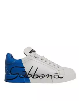 Кроссовки Portofino с белым синим логотипом Dolce & Gabbana, синий/белый