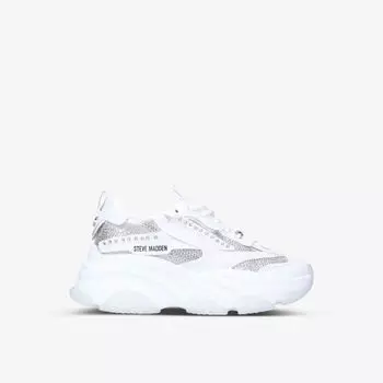 Кроссовки Possession R из искусственной кожи и сетки с украшением Steve Madden, белый