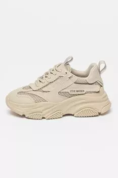 Кроссовки Possession с сетчатыми вставками Steve Madden, бежевый