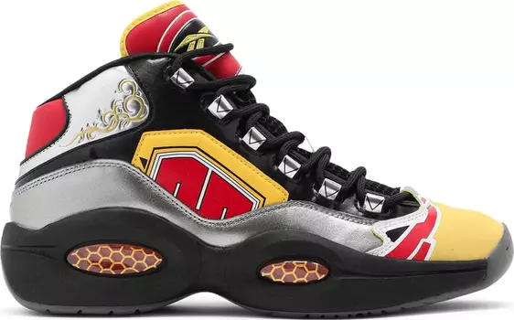 Кроссовки power rangers x question mid 'megazord battle mode!' Reebok, серебряный
