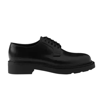 Кроссовки Prada Brushed Leather Derby Black, черный
