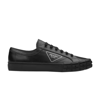Кроссовки Prada Cassetta Wheel Leather Low 'Black', черный