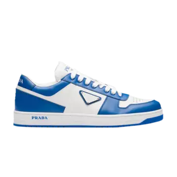 Кроссовки Prada Downtown Leather 'Cobalt Blue', белый