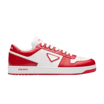 Кроссовки Prada Downtown Leather 'White Lacquer Red', белый