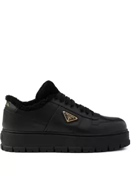 Кроссовки Prada из овчины, черный