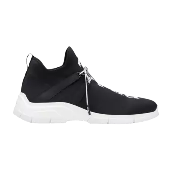 Кроссовки Prada Knit Fabric Sneaker 'Black White', черный